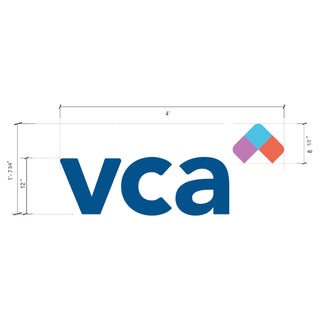 Lobby Signs 4 Ft Blue VCA Logo