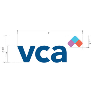 Lobby Signs 6 Ft Blue VCA Logo